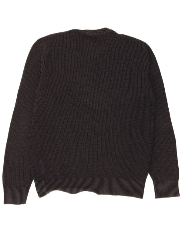 Gap Herre Crew Neck Jumper Sweater Medium Sort Bomuld