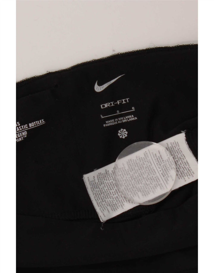 Nike Dame Dri Fit Leggings UK 14 Large Black Polyester