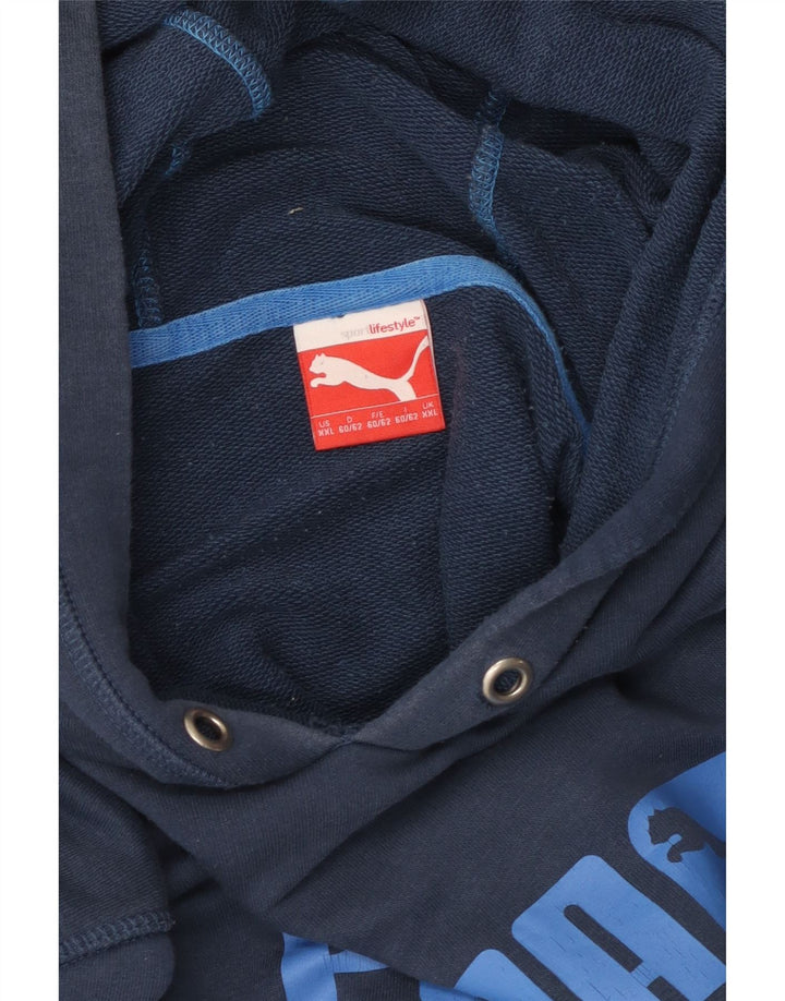 Puma grafisk hættetrøje til mænd 2XL marineblå