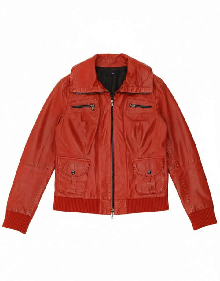 Sasch Dame Læderjakke UK 14 Medium Rødt Læder