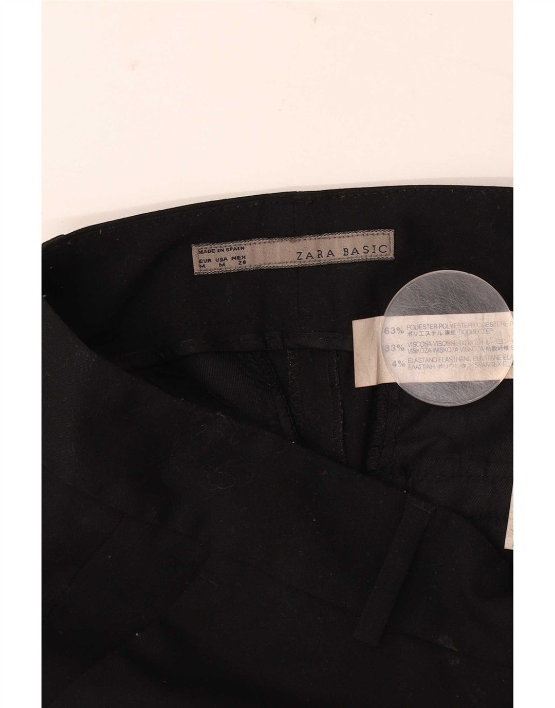 Zara Chino Shorts Medium W28 sort polyester