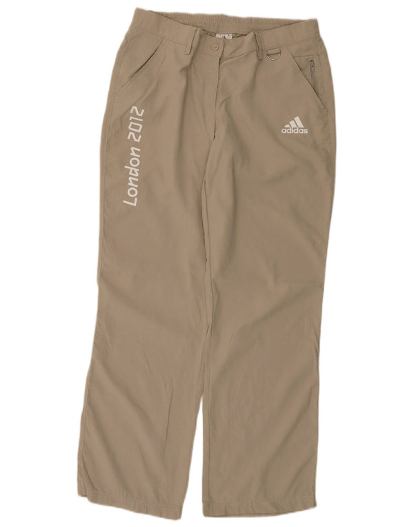 Adidas Dame Graphic Straight Chino Bukser UK 12 Medium W34 L32 Beige