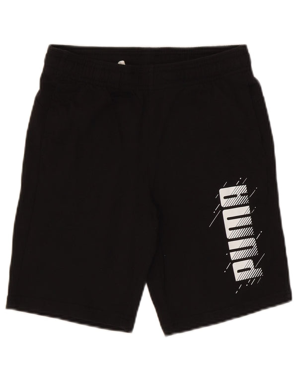 Puma drenge grafiske sportsshorts 9-10 år sort bomuld