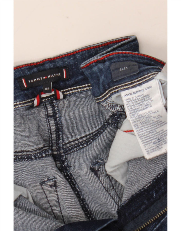 Tommy Hilfiger Boys Slim Jeans 13-14 År Marineblå Bomuld