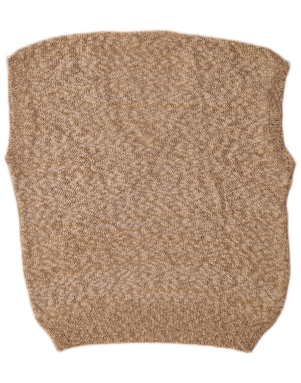 Graziella Damevest Tank Top EU 38 Medium Beige Flecked Bomuld