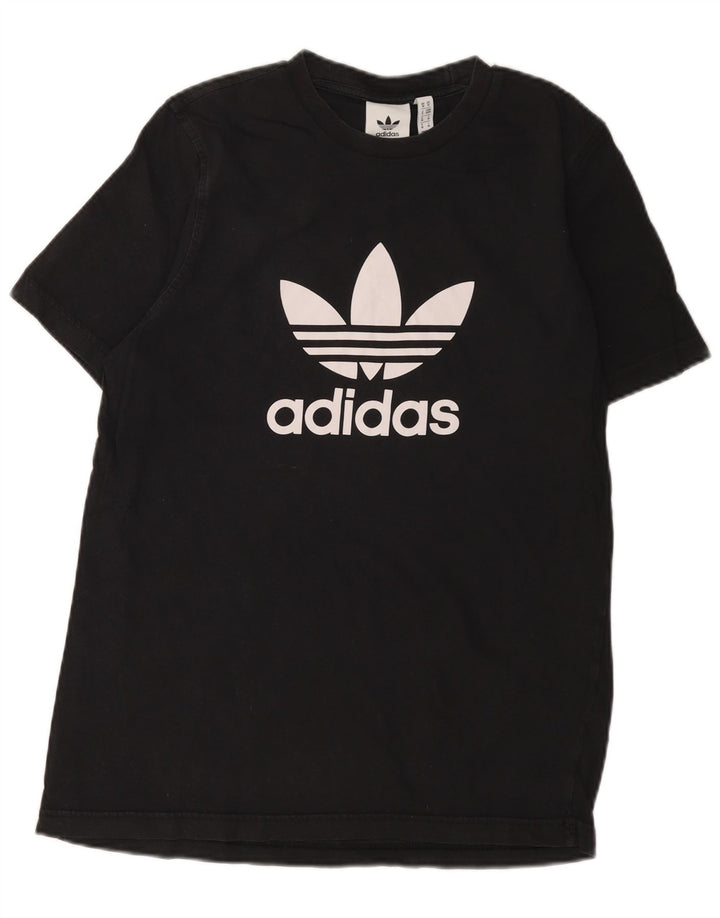 Adidas Herre grafisk T-shirt Top Medium Sort Bomuld