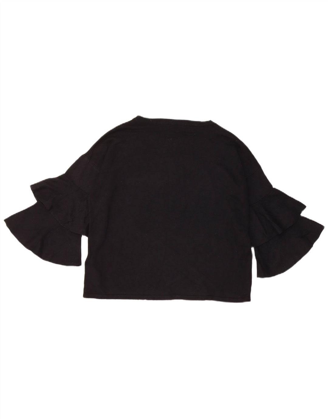 Marks & Spencer Dame Oversized Top 3/4 ærme UK 8 Small Black Viscose