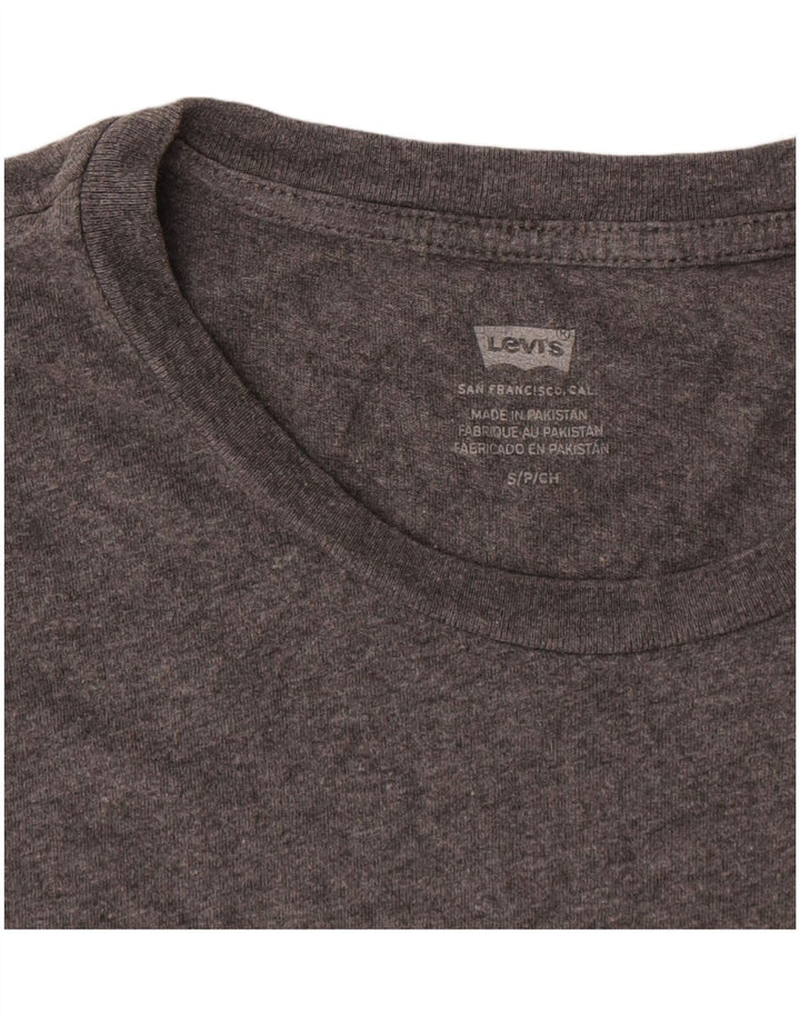 Levi's Dame Grafisk T-Shirt Top UK 10 Lille Grå Bomuld
