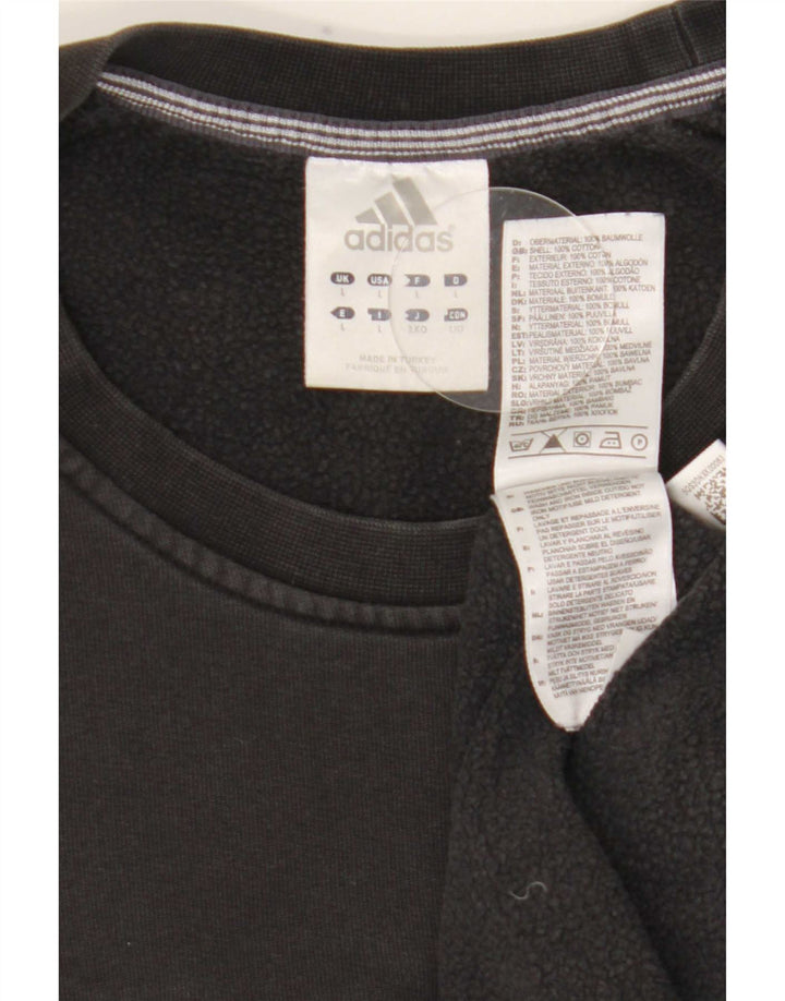 Adidas grafisk sweatshirt til mænd, stor sort bomuld