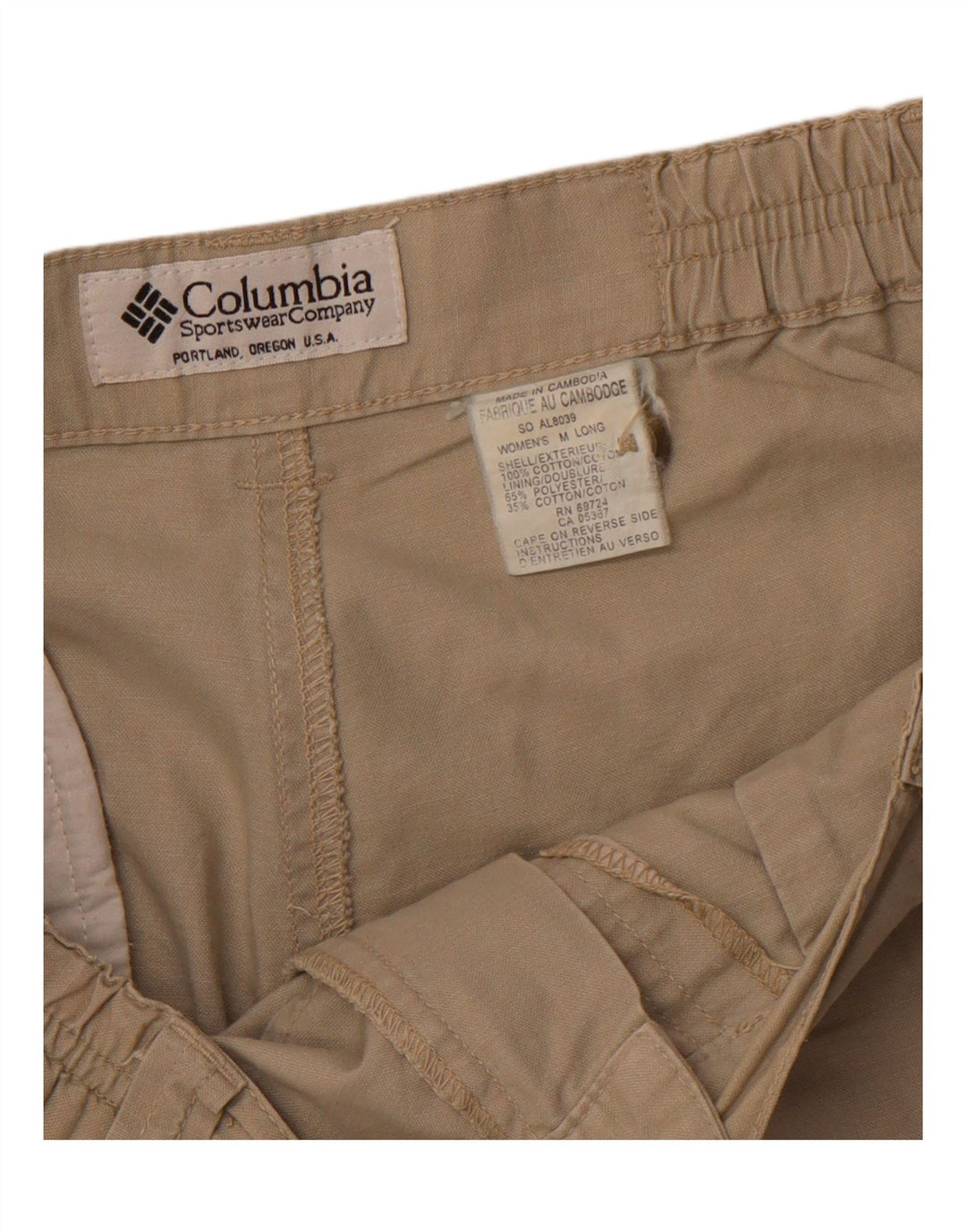 COLUMBIA Lige Cargo-bukser til kvinder Medium W30 L29 Beige Bomuld