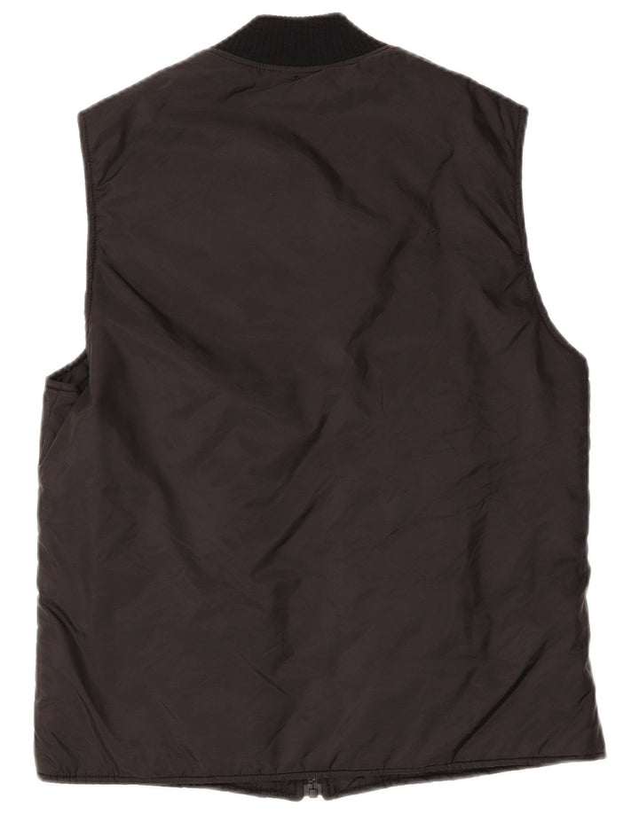 Sisley Mens Polstret Gilet IT 46 Lille sort polyamid