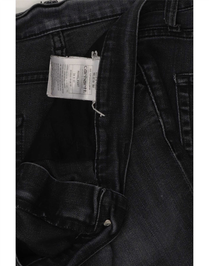 Carhartt Herre Distressed Straight Jeans W34 L32 Grå
