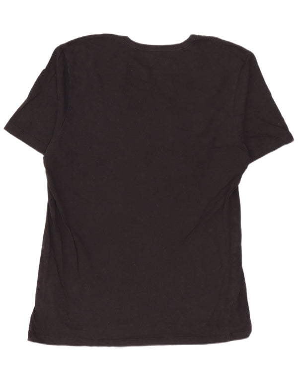 HUGO BOSS Herre T-Shirt Top Medium Sort Bomuld