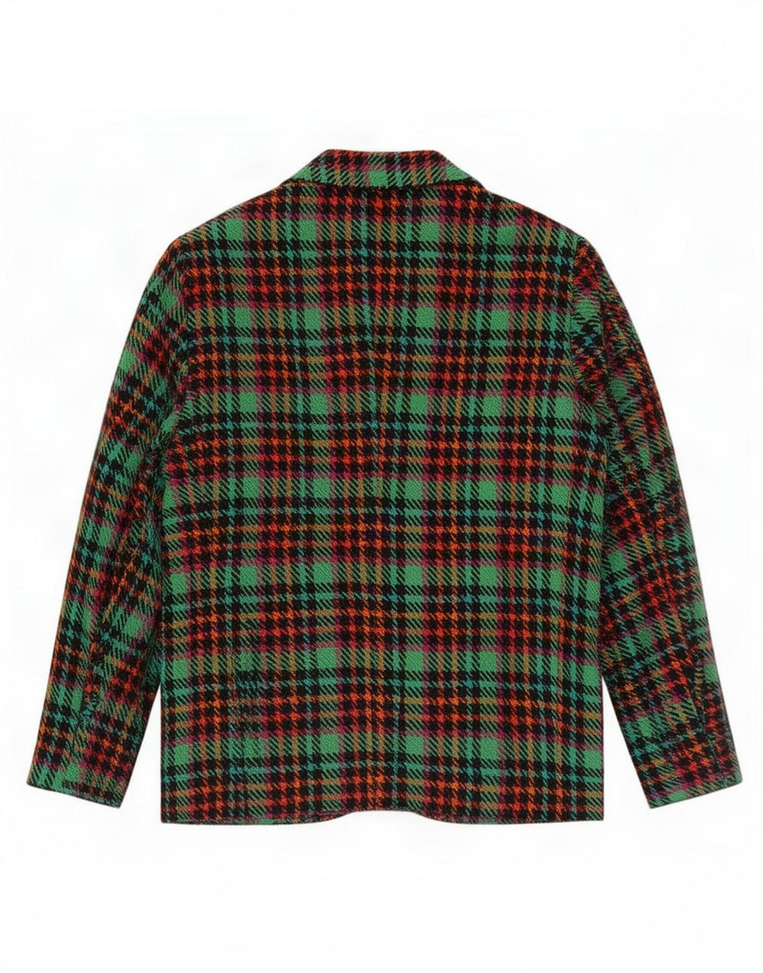 Vintage dame 3-knaps blazerjakke UK 16 Stor flerfarvet plaid