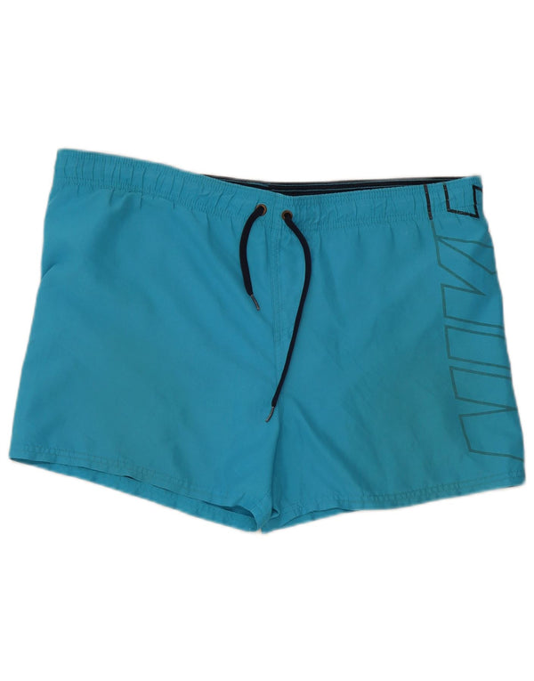 Nike Mens Graphic Swimming Shorts Large  Blue Polyester