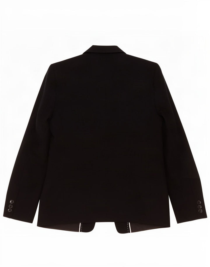 Marks & Spencer Dame 1-knaps blazerjakke UK 14 Medium Sort Polyester