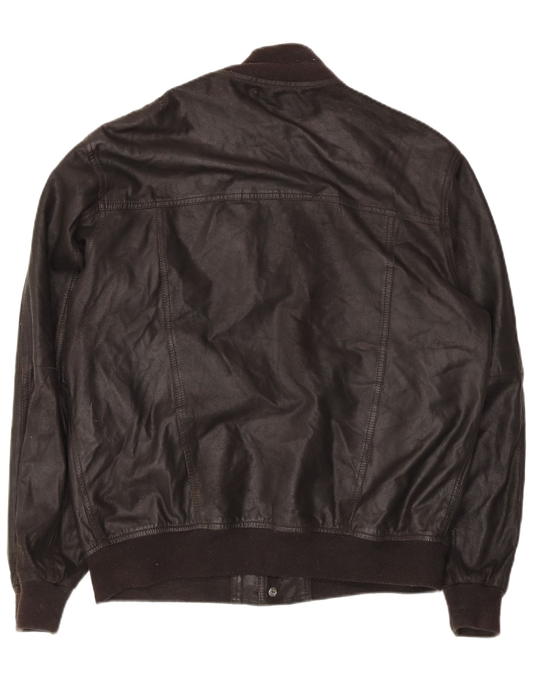 Luca D'altieri Herre Bomber Læderjakke UK 38 Medium Brun Læder