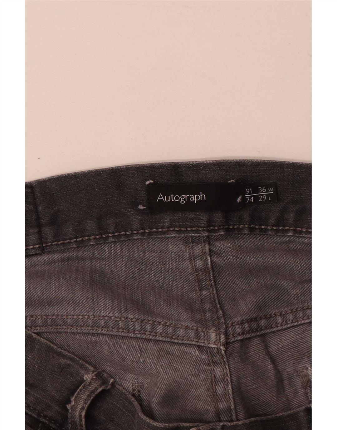 Marks & Spencer Herre Autograph Straight Jeans W36 L29 Grå Bomuld