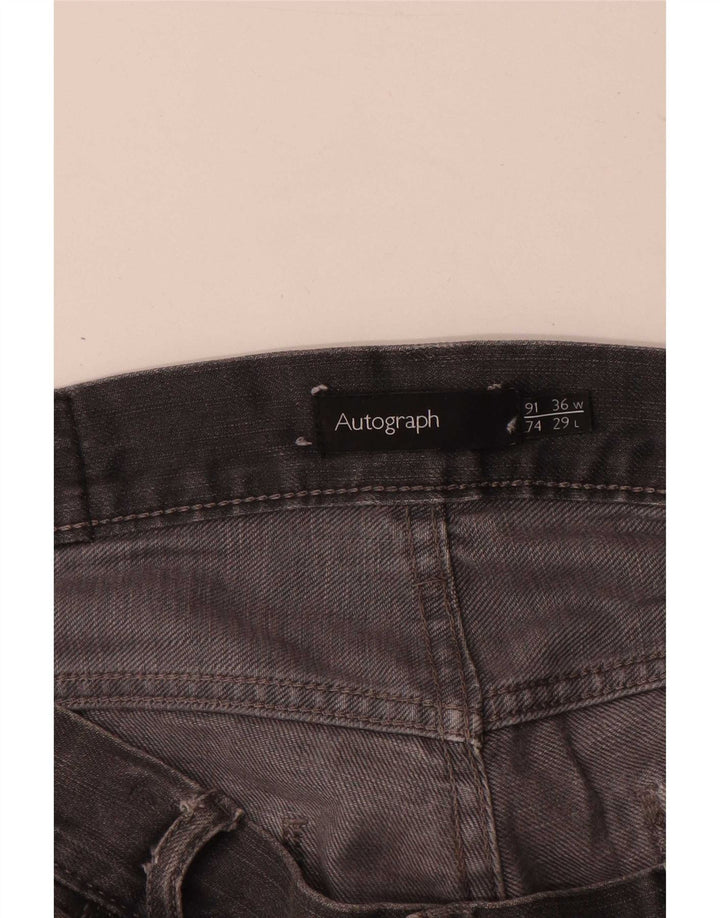 Marks & Spencer Herre Autograph Straight Jeans W36 L29 Grå Bomuld