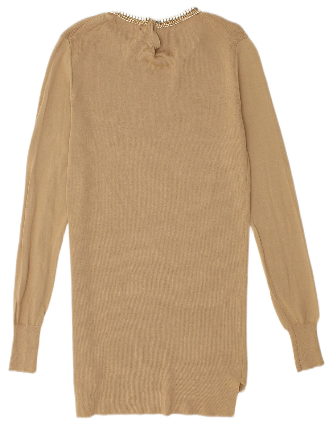 Zara Dame Boat Neck Jumper Sweater UK 8 Small Beige