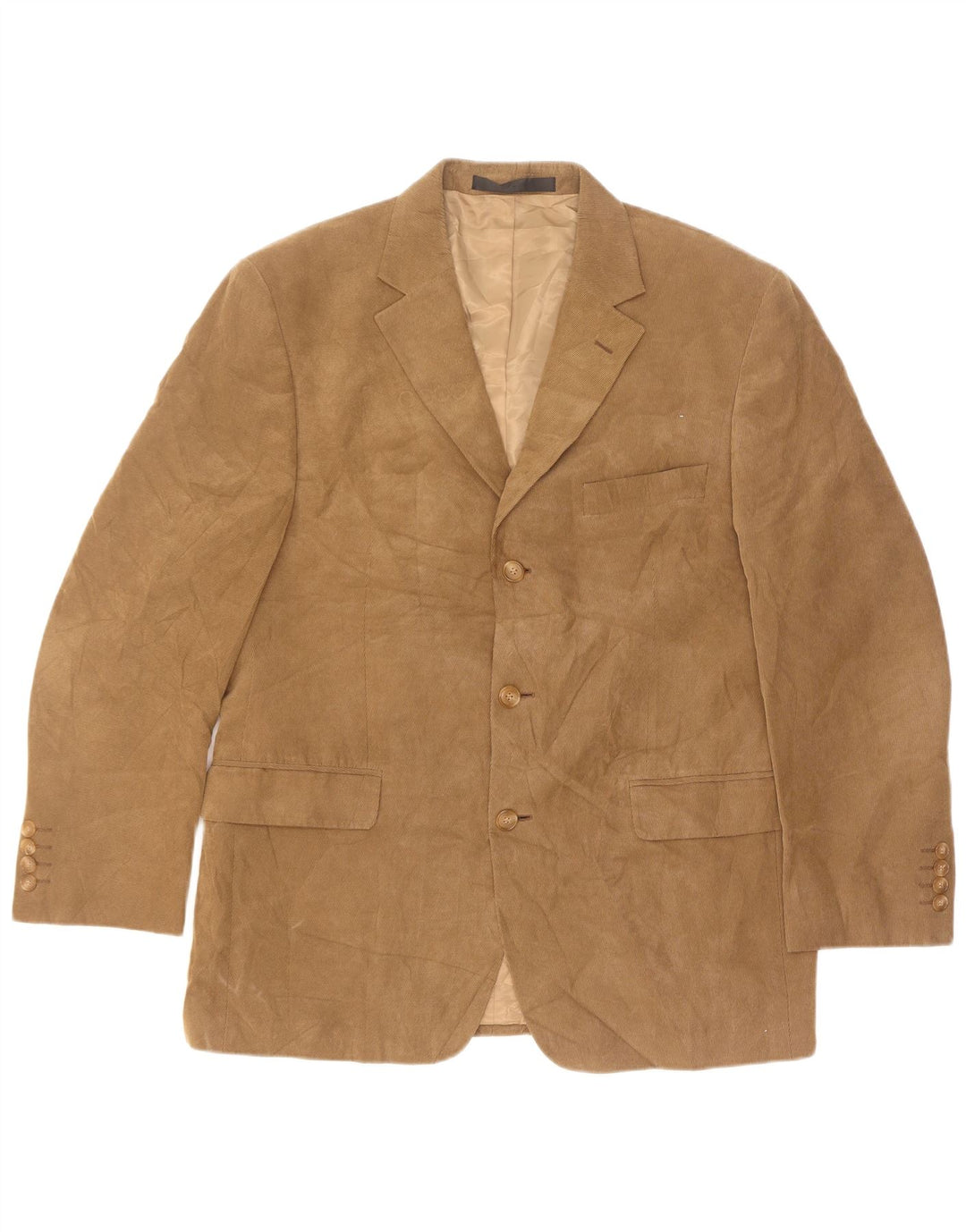 Marks & Spencer Herre 3-knaps Corduroy Blazer Jacket UK 40 Medium Beige