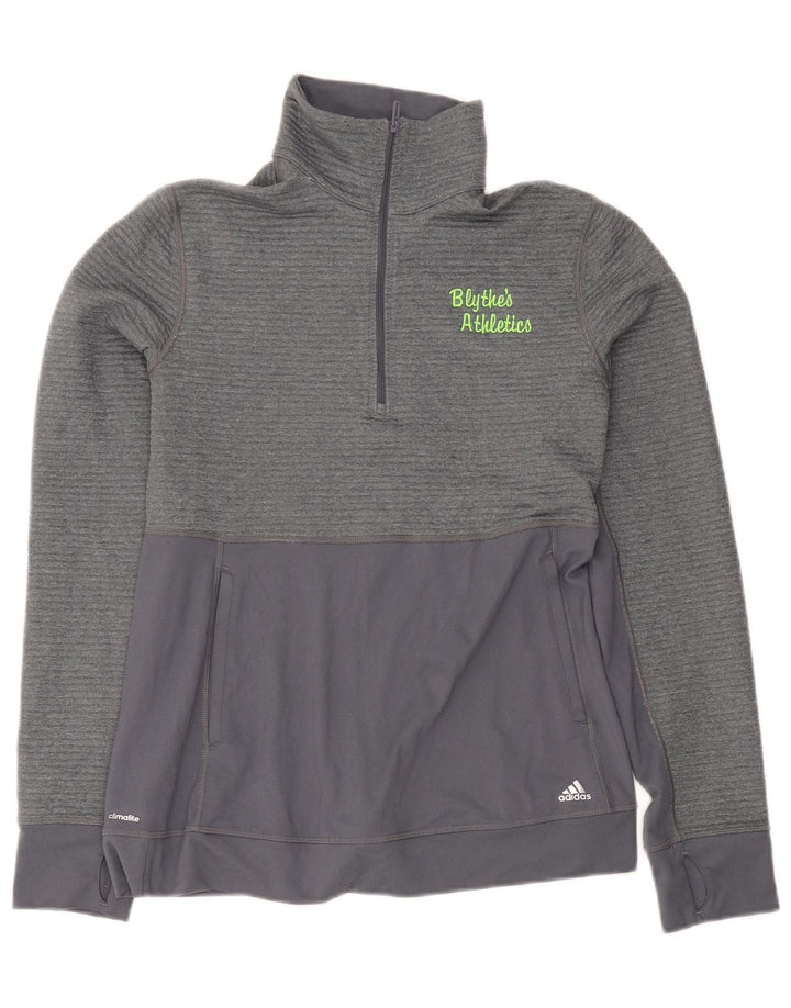Adidas Dame Climalite Pullover Træningsdragt Top UK 12/14 Medium Grey