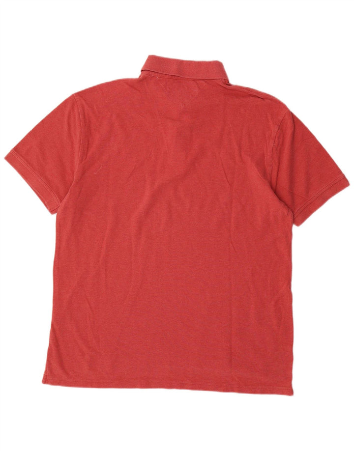 Tommy Hilfiger Herre Polo Shirt Stor Rød Bomuld