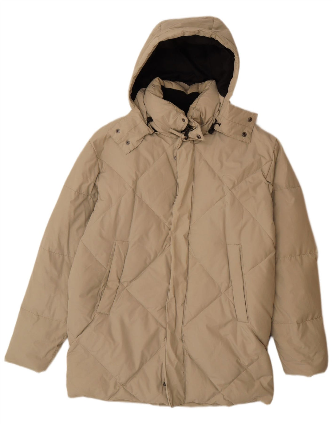 DIADORA Herre hættepolstret frakke UK 38 Medium Beige Polyester