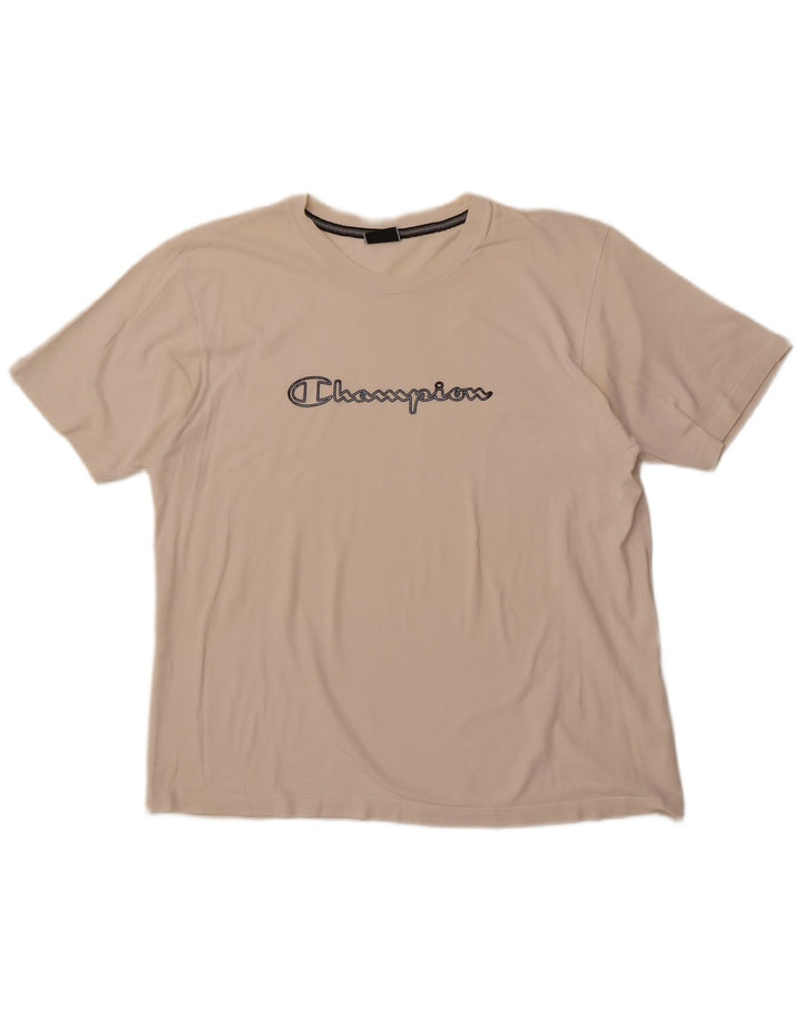 CHAMPION Herre Grafisk T-Shirt Top XL Hvid