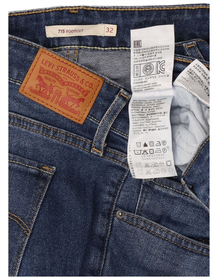 LEVI'S Dame 715 Bootcut Jeans W32 L32 Blå Bomuld