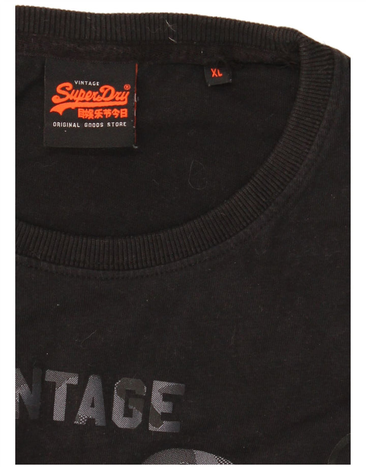 Superdry Herre grafisk T-shirt Top XL Sort