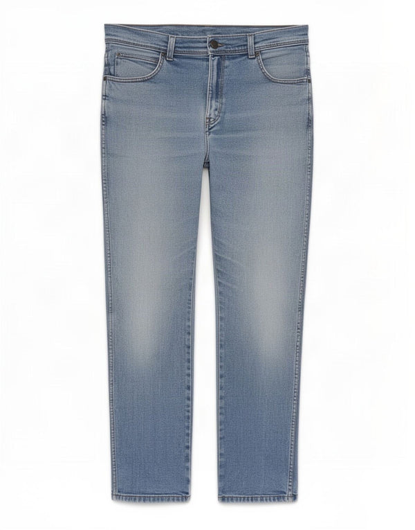 Wrangler Herre Regular Fit Straight Jeans W36 L32 Blå Bomuld