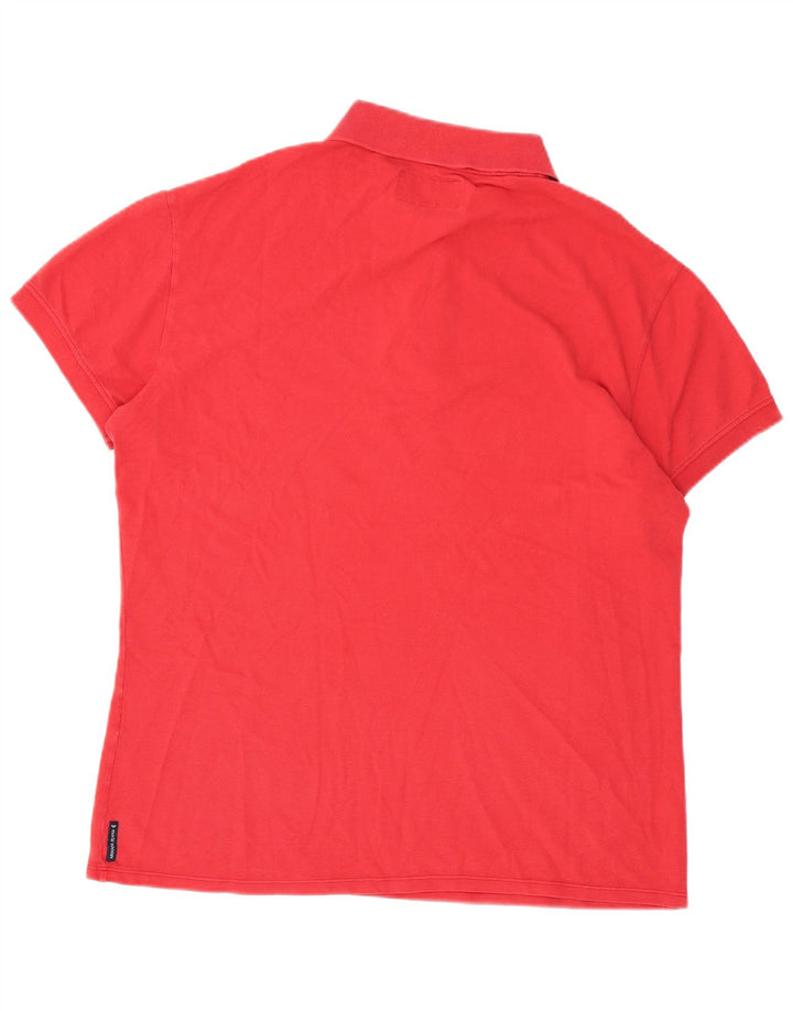 Armani Jeans Herre Muscle Polo Shirt Large Red