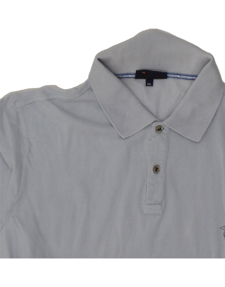 TRUSSARDI Mens Polo Shirt 2XL Blue Cotton Vintage Trussardi and Second-Hand Trussardi from Messina Hembry 
