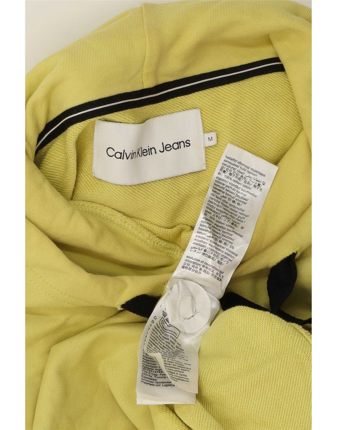 Calvin Klein Jeans Herre hættetrøje Jumper Medium Gul Bomuld