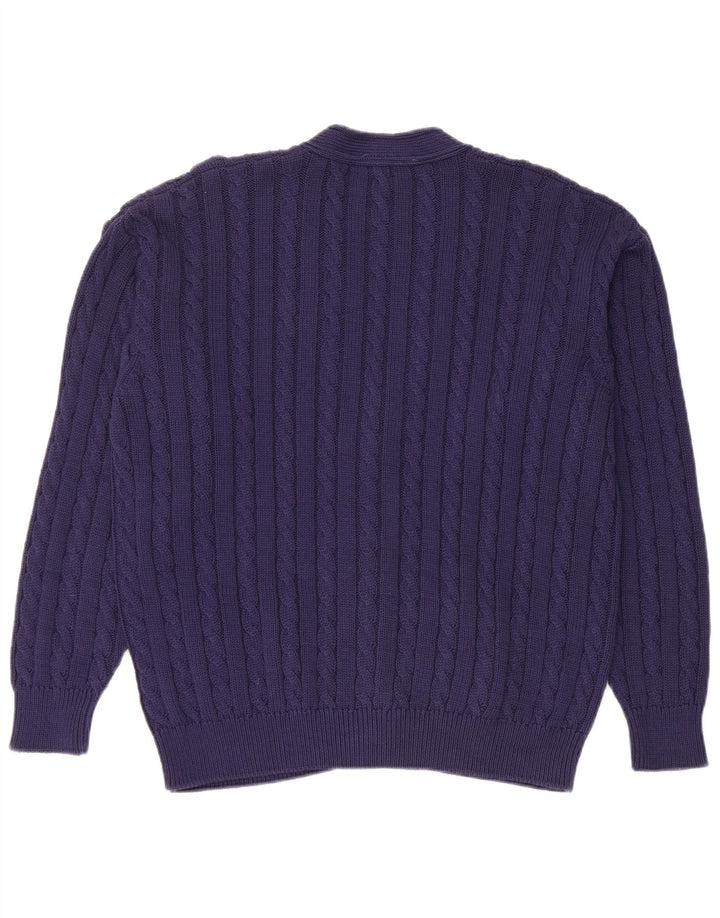 Sevres Herre Cardigan Sweater IT 50 Medium Navyblå Bomuld