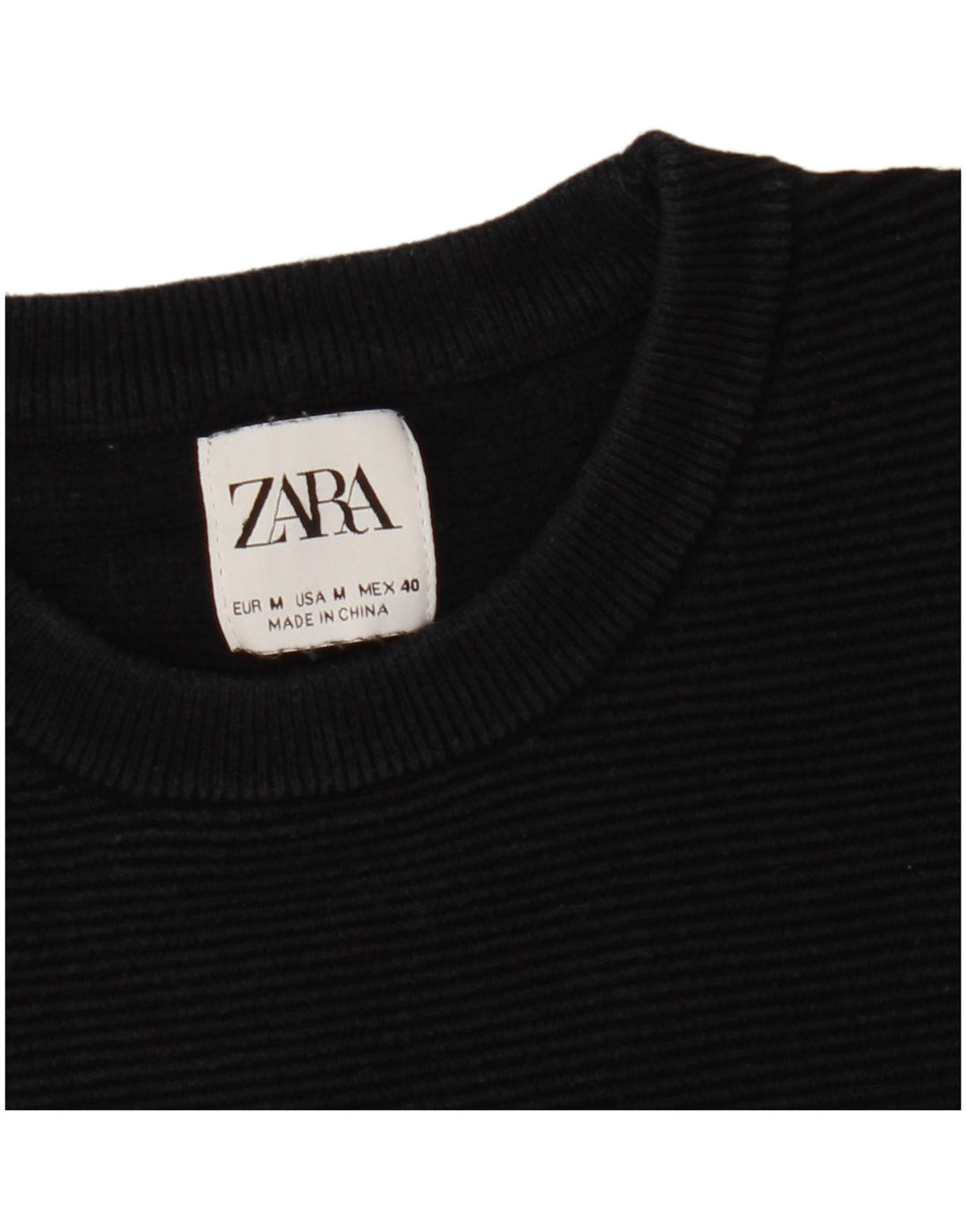 Zara Dame sweater med rund hals DK 14 Medium Navy Blue