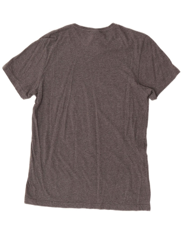 Adidas Herre grafisk T-shirt Top Medium Grey Flecked Bomuld