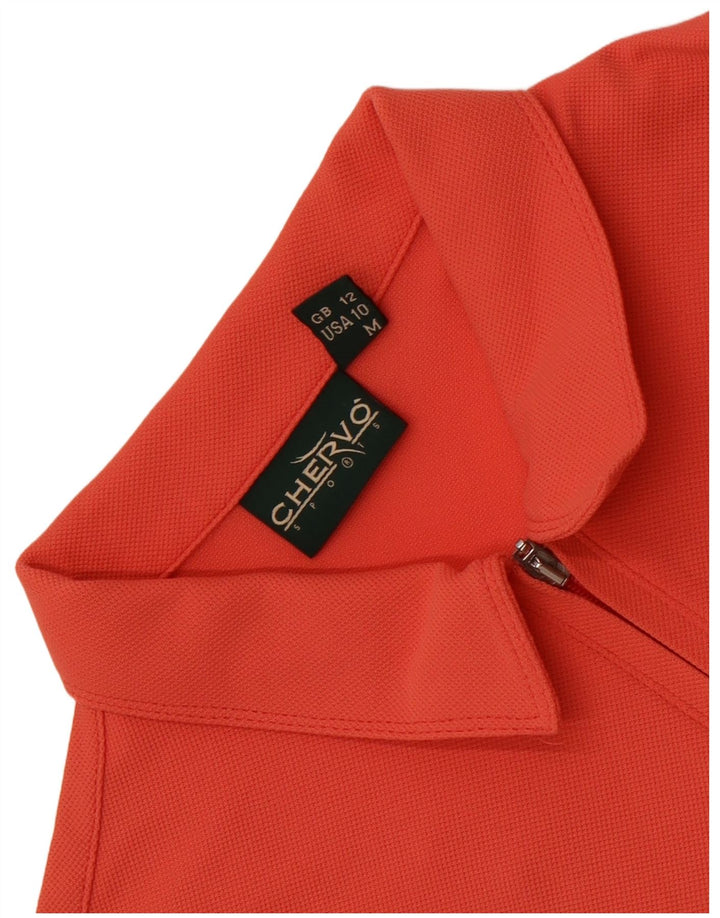 Chervo Dame Polo Shirt UK 12 Medium Orange