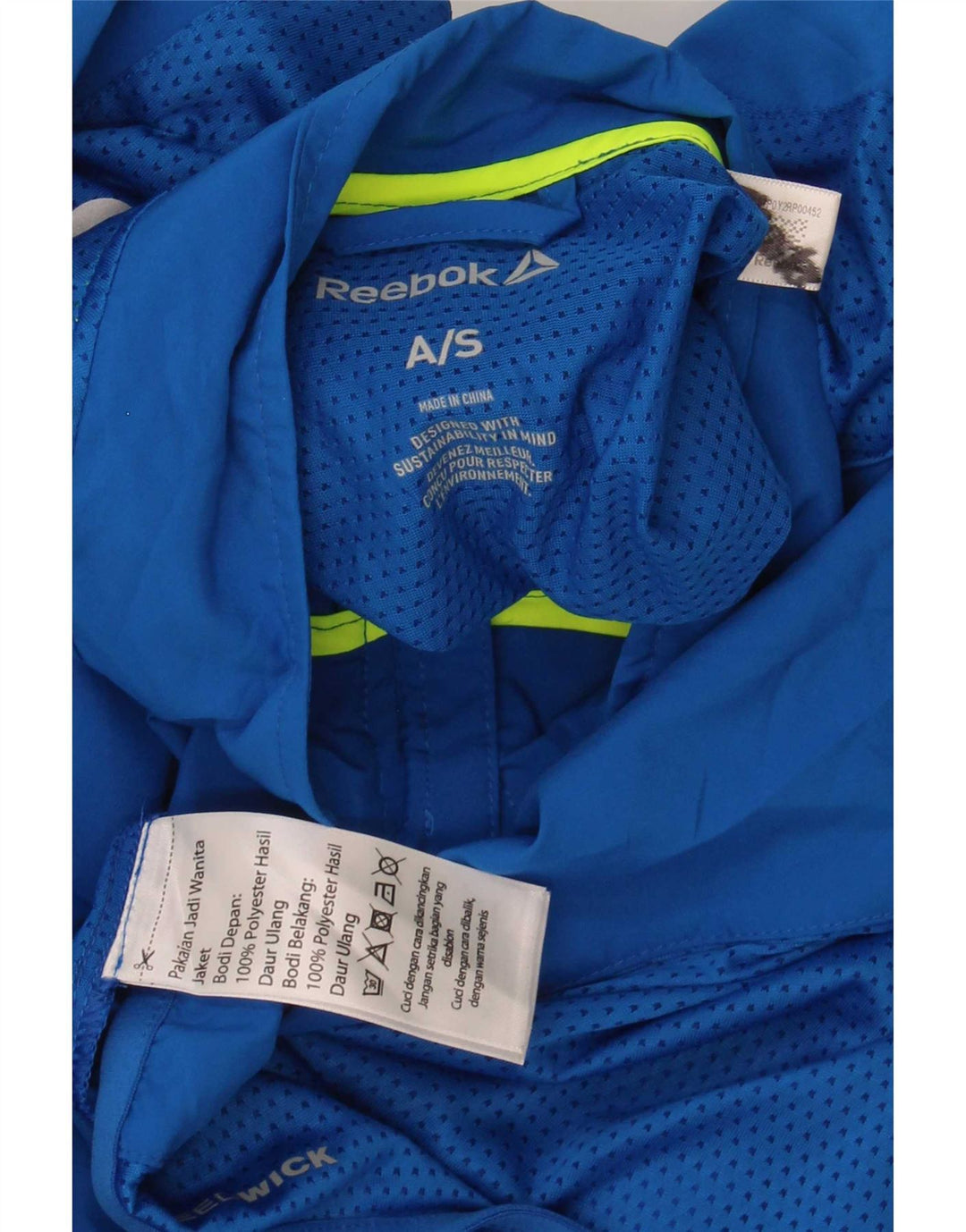 Reebok Boys Grafisk træningsdragt topjakke 9-10 år Lille blå polyester
