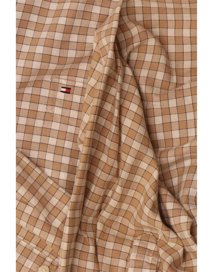 Tommy Hilfiger herreskjorte 2XL beige ternet bomuld