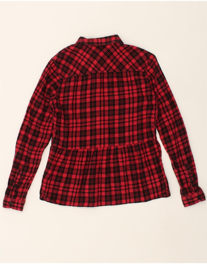 JACK WILLS Womens Flannel Shirt UK 8 Small Red Check Cotton Vintage Jack Wills and Second-Hand Jack Wills from Messina Hembry 