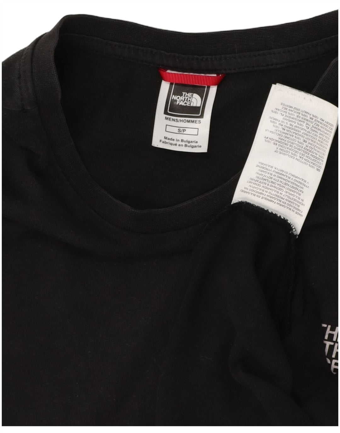 THE NORTH FACE Herre T-Shirt Top Lille Sort Bomuld