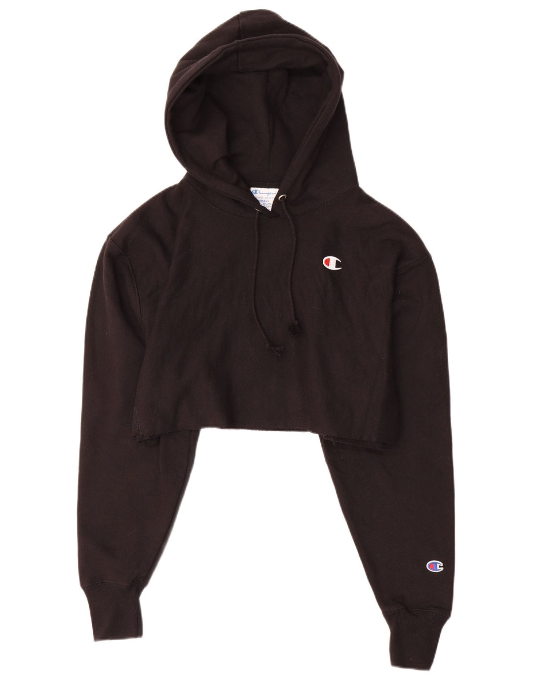 CHAMPION Womens Reverse Weave Oversized hættetrøje Jumper UK 10 Small Black