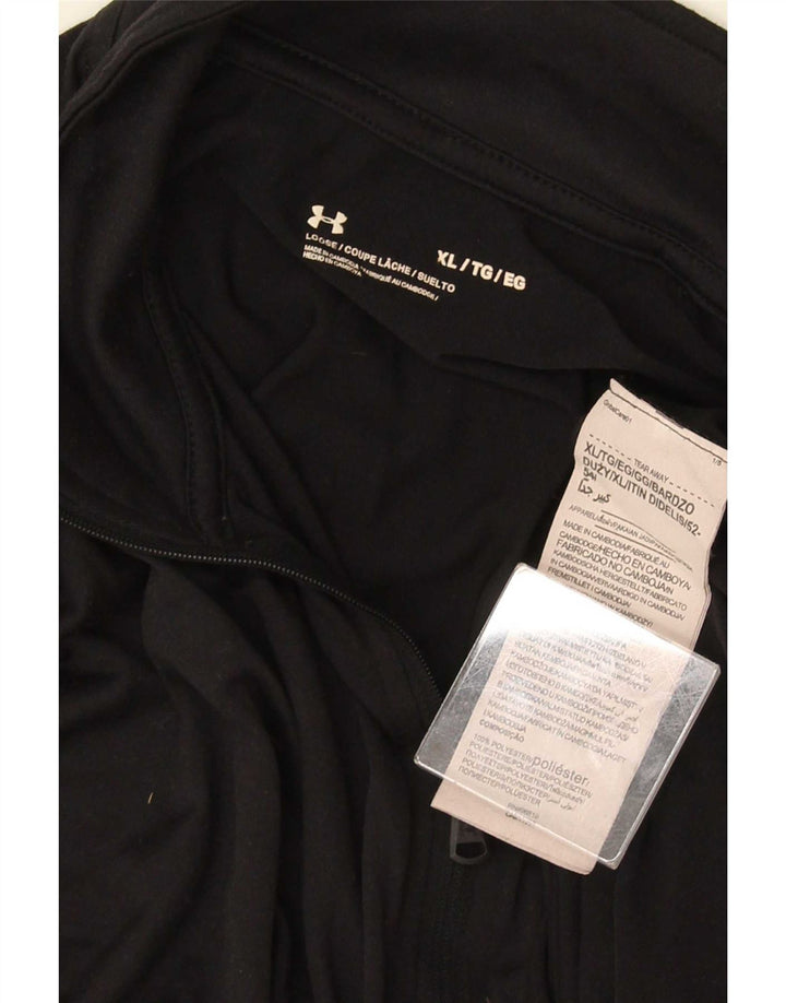 Under Armour Herre Zip Neck Top Langærmet XL Sort Polyester