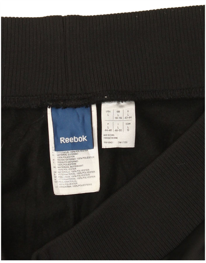 Reebok Træningsdragtsbukser til kvinder UK 16/18 Stor sort polyester