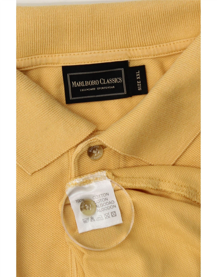 Marlboro Classics Polo Shirt til mænd 2XL Gul Bomuld