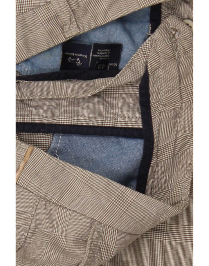Harmont & Blaine Herre Cargo Shorts IT 48 Medium W30 Grå ternet bomuld