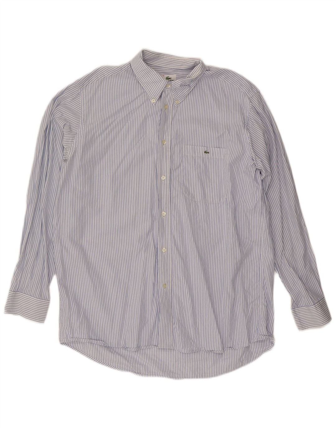 LACOSTE Herreskjorte str. 42 Large Blue Pinstripe Cotton