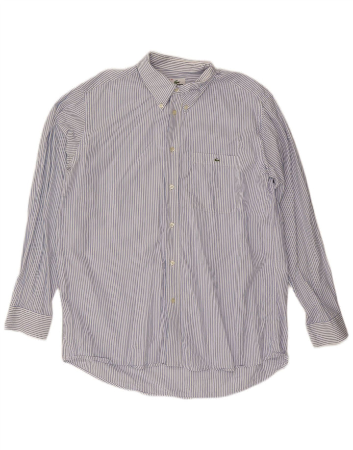 LACOSTE Herreskjorte str. 42 Large Blue Pinstripe Cotton